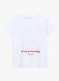 Baskılı Beyaz Kız Çocuk T-Shirt D4SG-TST3105