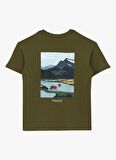 Baskılı Haki Erkek T-Shirt D4SB-TST3041