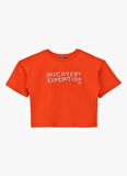 Baskılı Turuncu Kız Çocuk T-Shirt D4SG-TST3103