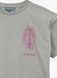 Baskılı Gri Kız Çocuk T-Shirt D4SG-TST3106