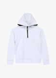 Beyaz Erkek Çocuk Kapüşonlu Relaxed Baskılı Sweatshirt D4SB-SWT3031