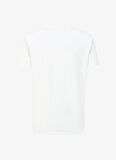 Beyaz Erkek Bisiklet Yaka Basic Baskılı T-Shirt D4SM-TST3306