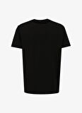 Siyah Erkek Bisiklet Yaka Basic Baskılı T-Shirt D4SM-TST3304