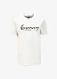 Discovery Expedition Beyaz Erkek Bisiklet Yaka Basic Baskılı T-Shirt D4SM-TST3302