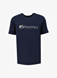 Discovery Expedition İndigo Erkek Bisiklet Yaka Basic Baskılı T-Shirt D4SM-TST3308
