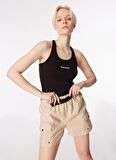 Discovery Expedition Siyah Kadın U Yaka Slim Fit Atlet D4SL-TST3035