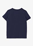 Jeep Lacivert Erkek Çocuk Bisiklet Yaka Relaxed Baskılı T-Shirt C4SB-TST4102