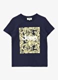 Jeep Lacivert Erkek Çocuk Bisiklet Yaka Relaxed Baskılı T-Shirt C4SB-TST4102