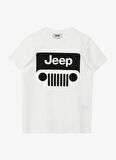 Jeep Ekru Erkek Çocuk Bisiklet Yaka Relaxed Baskılı T-Shirt J4SB-TSH8