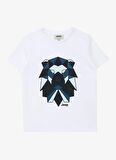 Jeep Ekru Erkek Çocuk Bisiklet Yaka Relaxed Baskılı T-Shirt C4SB-TST4223