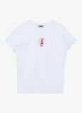Jeep Ekru Kız Çocuk Bisiklet Yaka Relaxed Baskılı T-Shirt C4SG-TST7030