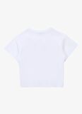 Jeep Ekru Kız Çocuk Bisiklet Yaka Crop Top Baskılı T-Shirt C4SG-TST7029
