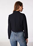 Crop Lacivert Kadın Ceket SPBF4SL-CKT5502