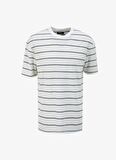 Bisiklet Yaka Çizgili Haki Erkek T-Shirt SPBF4SM-TST5012