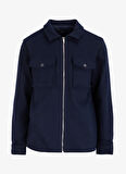 Lacivert Erkek Basic Fit Gömlek Ceket F4WM-GML 2126