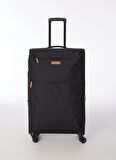 Fabrika Siyah Unisex 36x55x22 cm Büyük Boy Çekçekli Kumaş Valiz28