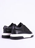 Fabrika Siyah Erkek Deri Sneaker TONA-DAVEY