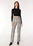 Fabrika Normal Bel Dökümlü Çok Renkli Kadın Pantolon F4WL-PNT0326