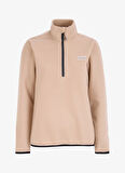 Discovery Expedition Düz Bej Kadın Polar Sweatshırt D4WL-SWT3929