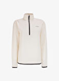 Discovery Expedition Düz Beyaz Kadın Polar Sweatshırt D4WL-SWT3929