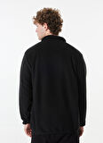Siyah Erkek Dik Yaka Relaxed Polar Sweatshirt C4WM-SWT4201