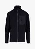 Siyah Erkek Dik Yaka Relaxed Polar Sweatshirt J4WM-SWT4444