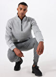 Gri Melanj Erkek Dik Yaka Relaxed Sweatshirt C4WM-SWT4256
