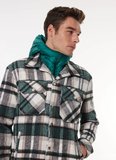 Koyu Yeşil Erkek Relaxed Ekose Mont J4WM-GML7267
