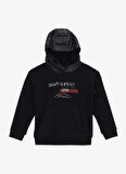 Discovery Expedition Baskılı Erkek Çocuk  Siyah Sweatshırt D4WB-SWT3135