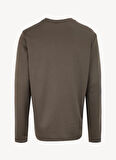 Haki Erkek Bisiklet Yaka Relaxed Fit Uzun Kollu T-Shirt D4WM-TST3275