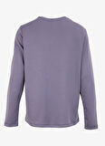 Antrasit Erkek Bisiklet Yaka Relaxed Fit Uzun Kollu T-Shirt D4WM-TST3275