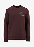 Kahve Erkek Bisiklet Relaxed Fit Nakışlı Sweatshirt D4WM-SWT3276