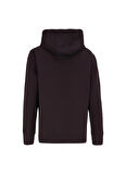 Siyah Erkek Kapüşon Yaka Relaxed Fit Baskılı Sweatshirt D4WM-SWT3218