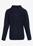 Lacivert Erkek Fermuarlı Yaka Standart Fit Kazak D4WM-KZK3451