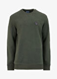 Haki Erkek Bisiklet Yaka Relaxed Sweatshirt D4WM-SWT3931