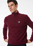 Mürdüm Erkek Fermuarlı Yaka Relaxed Sweatshirt D4WM-SWT3930