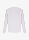 Ekru Erkek Bisiklet Yaka Basic Fit Baskılı Uzun Kollu T-Shirt D4WM-TST3356