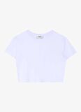Bisiklet Yaka Düz Beyaz Kadın T-Shirt SPBF4SL-TST5603