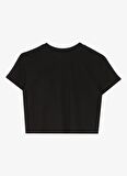 People By Fabrika Bisiklet Yaka Düz Siyah Kadın T-Shirt SPBF4SL-TST5603