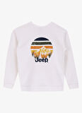 Jeep Baskılı Erkek Çocuk  Ekru Sweatshırt J4WB-SWT7780