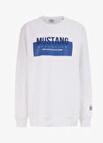 Mustang Bisiklet Yaka Ekru Erkek Sweatshırt M4WM-SWT-1535