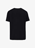 Mustang Bisiklet Yaka Baskılı Siyah Erkek T-Shirt M4WM-TST-1987