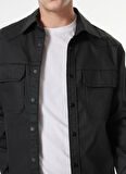 Mustang Relaxed Siyah Erkek Denim Gömlek M4WM-GML-1479