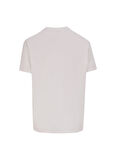 Mustang Bisiklet Yaka Baskılı Ekru Erkek T-Shirt M4WM-TST-1574