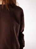People By Fabrika Kahve Kadın Sweatshırt SPBF4WLSWT-5044