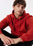 People By Fabrika Kiremit Erkek Kapüşon Basic Düz Sweatshirt SPBF4WM-SWT 5054