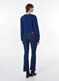 Mustang Normal Bel Düz Paça Flare Mavi Kadın Denim Pantolon GEORGIA SKINNY FLARED