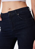 Mustang Normal Bel Düz Paça Flare Lacivert Kadın Denim Pantolon GEORGIA SKINNY FLARED