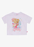 Pembe - Beyaz Kız Çocuk Desenli Pijama Takımı BRB5SG-PJM6078