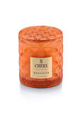 Cherx Turuncu Mum Mandarine Cam Kavanoz Mum